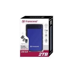 Transcend StoreJet 25H3B 2TB USB 3.0 Hard Drive - Ultimate Storage Solution for Your Data!